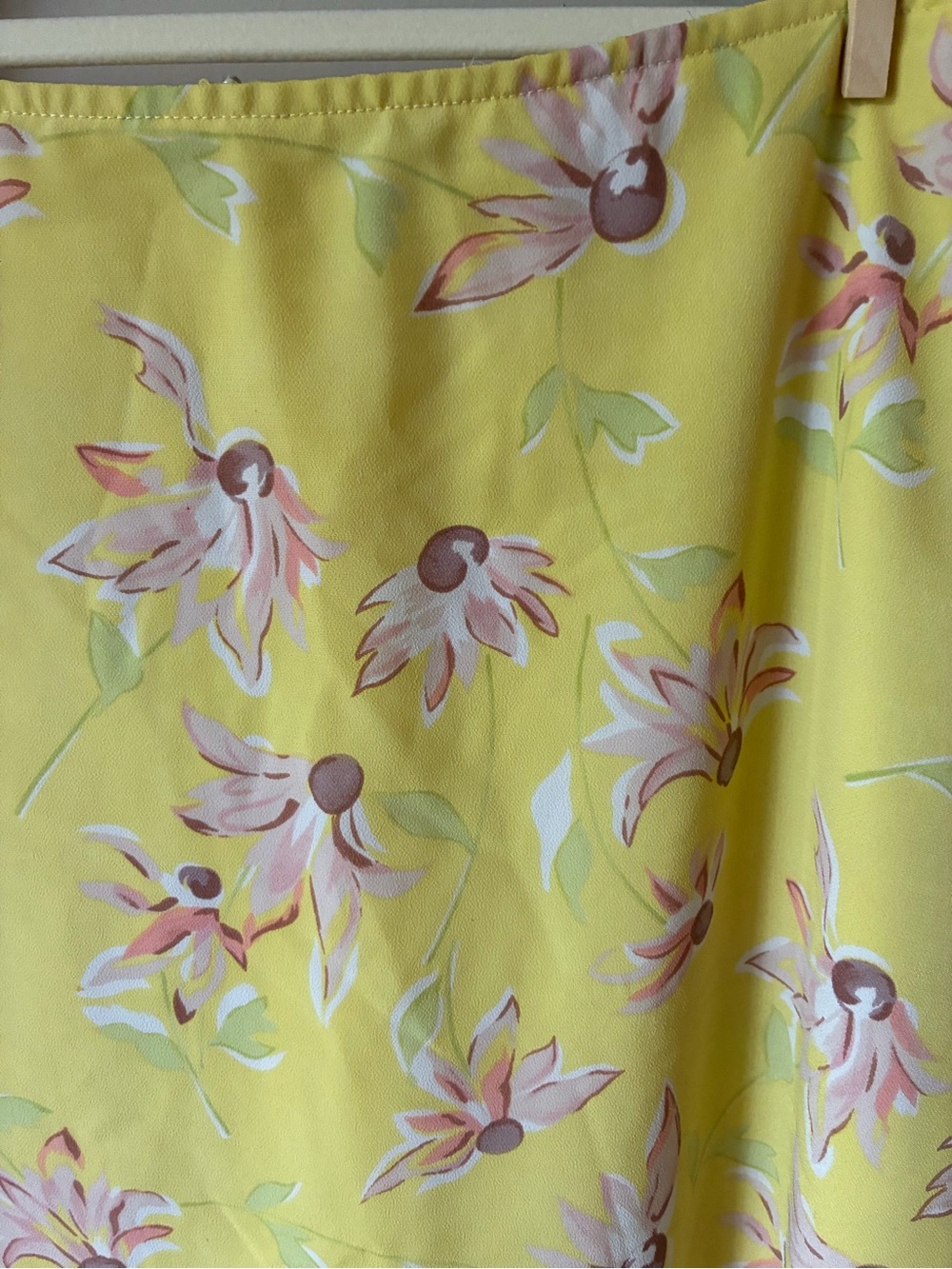 American Eagle Outfitters 90s Yellow Floral Maxi Skirt 8 Fairycore Vintage Y2K - Picture 2 of 6